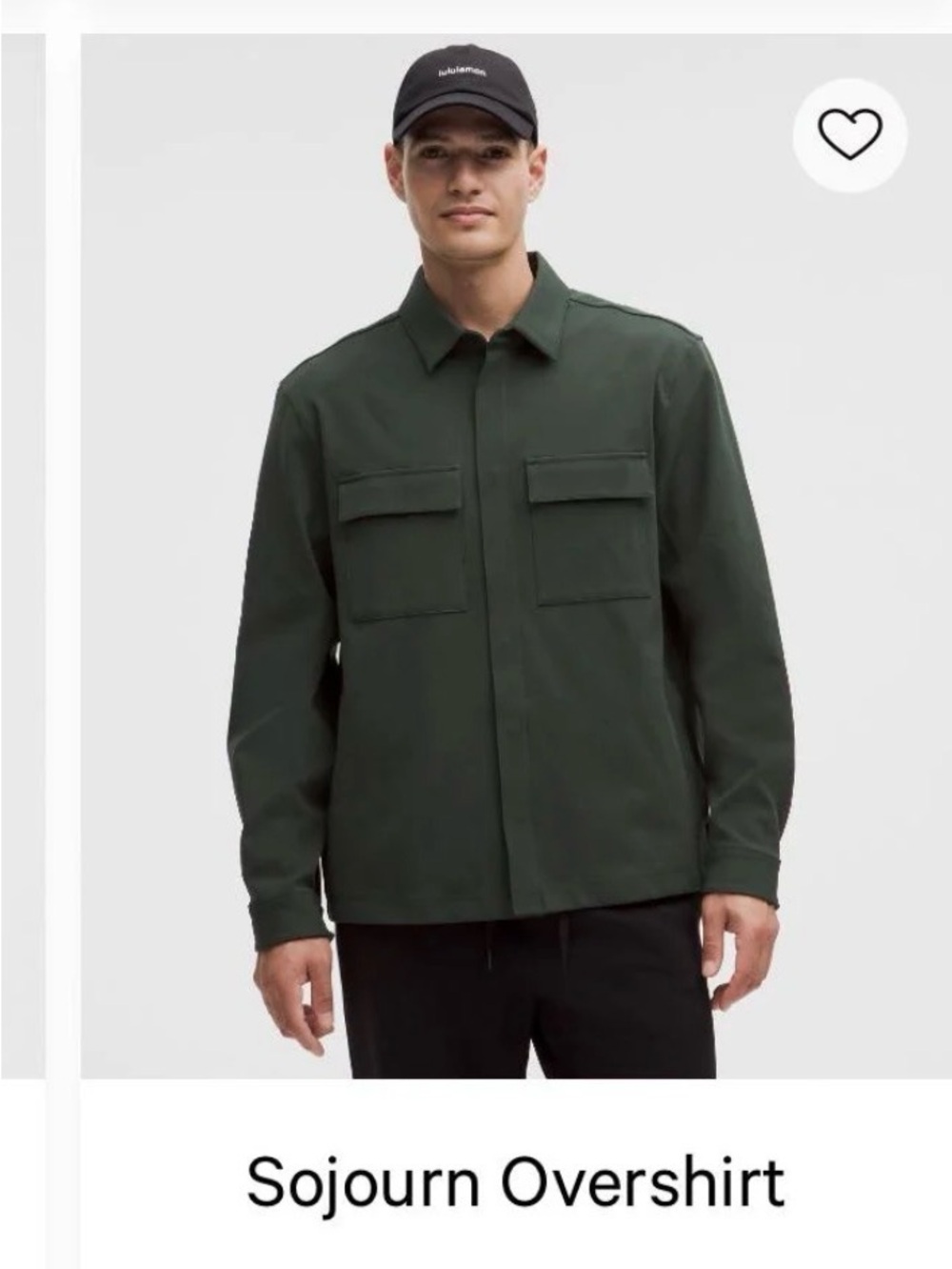 lululemon athletica Men's Dark Green Utility Overshirt